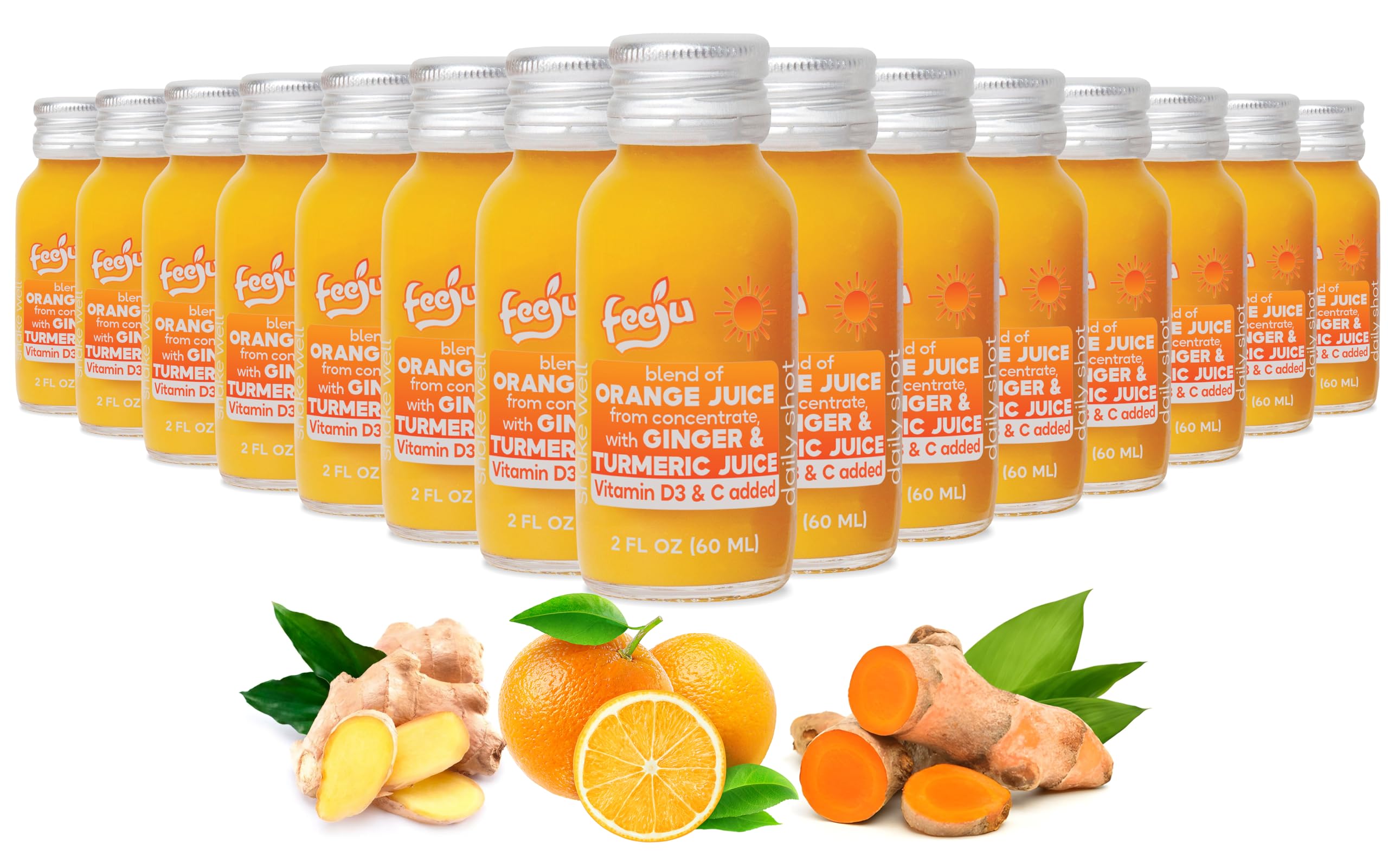 Feeju Orange Ginger Turmeric Shot 60ml front view