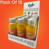 Feeju Orange Ginger Turmeric Shot with orange slices