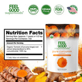 FEEL GOOD Pure Curcumin Powder back view packaging