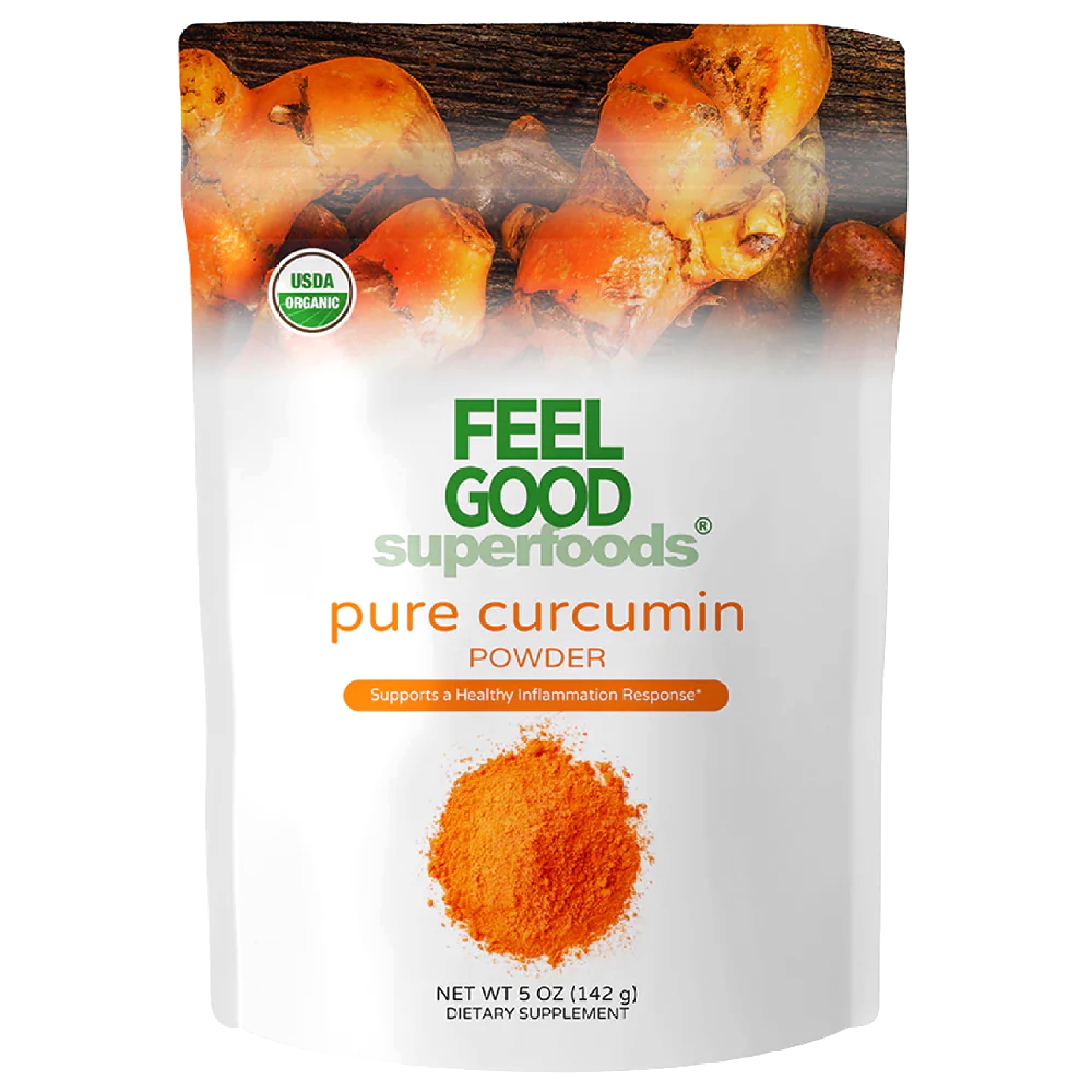 FEEL GOOD Pure Curcumin Powder front view packaging