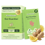 Feel Goods Lemon Ginger daily Support Powder box with 15 stick packs