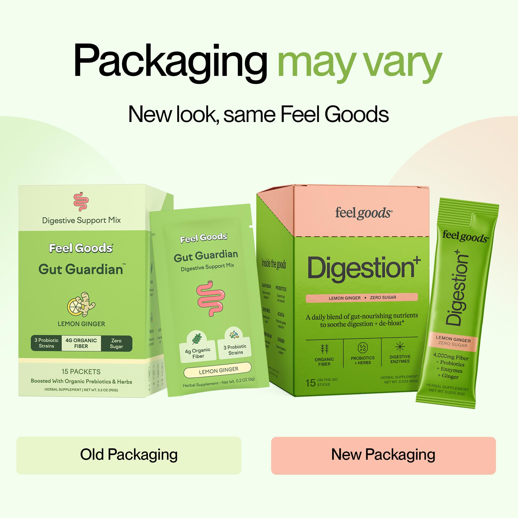 Feel Goods Lemon Ginger daily Support Powder packaging details