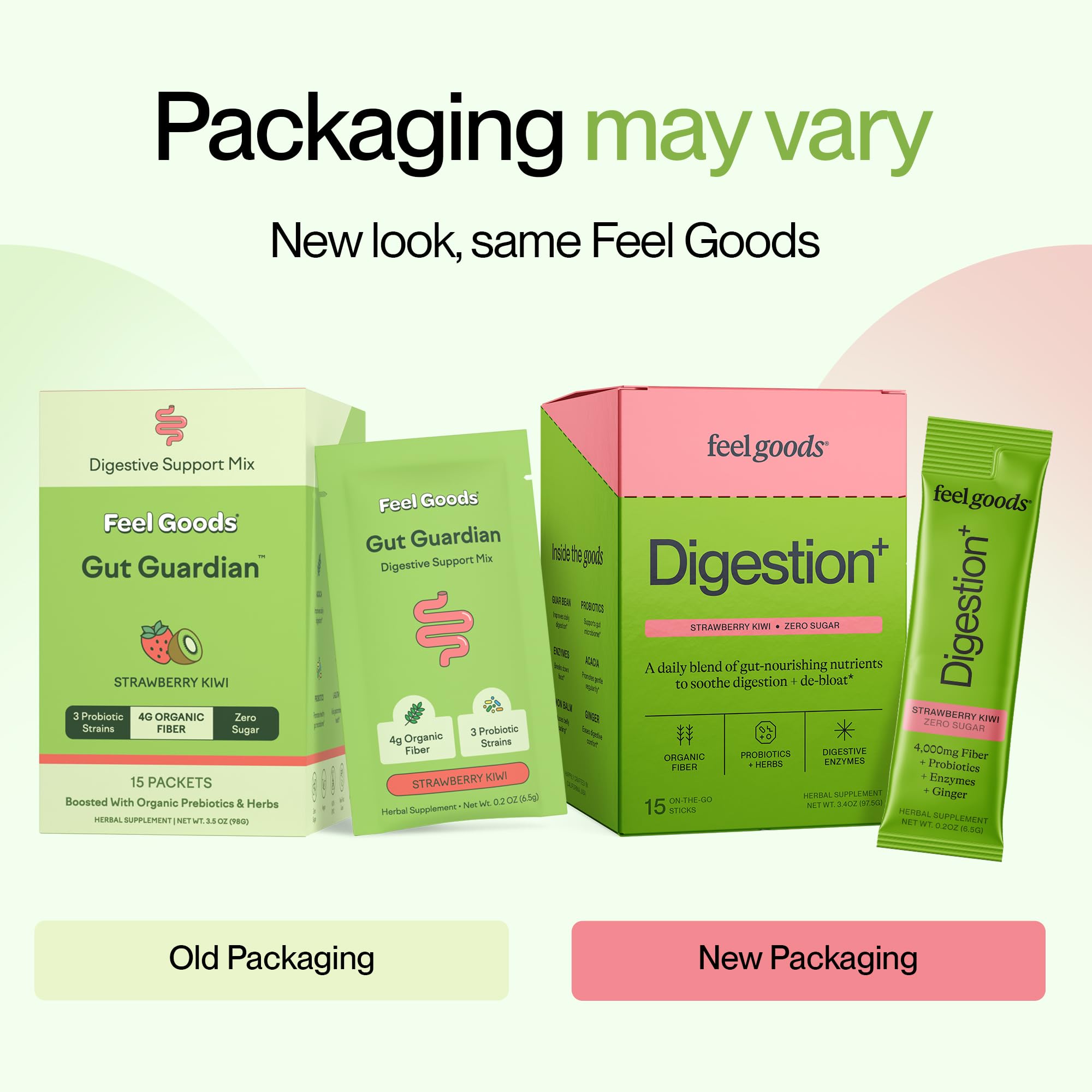 Feel Goods Strawberry Kiwi daily Support Powder nutritional information