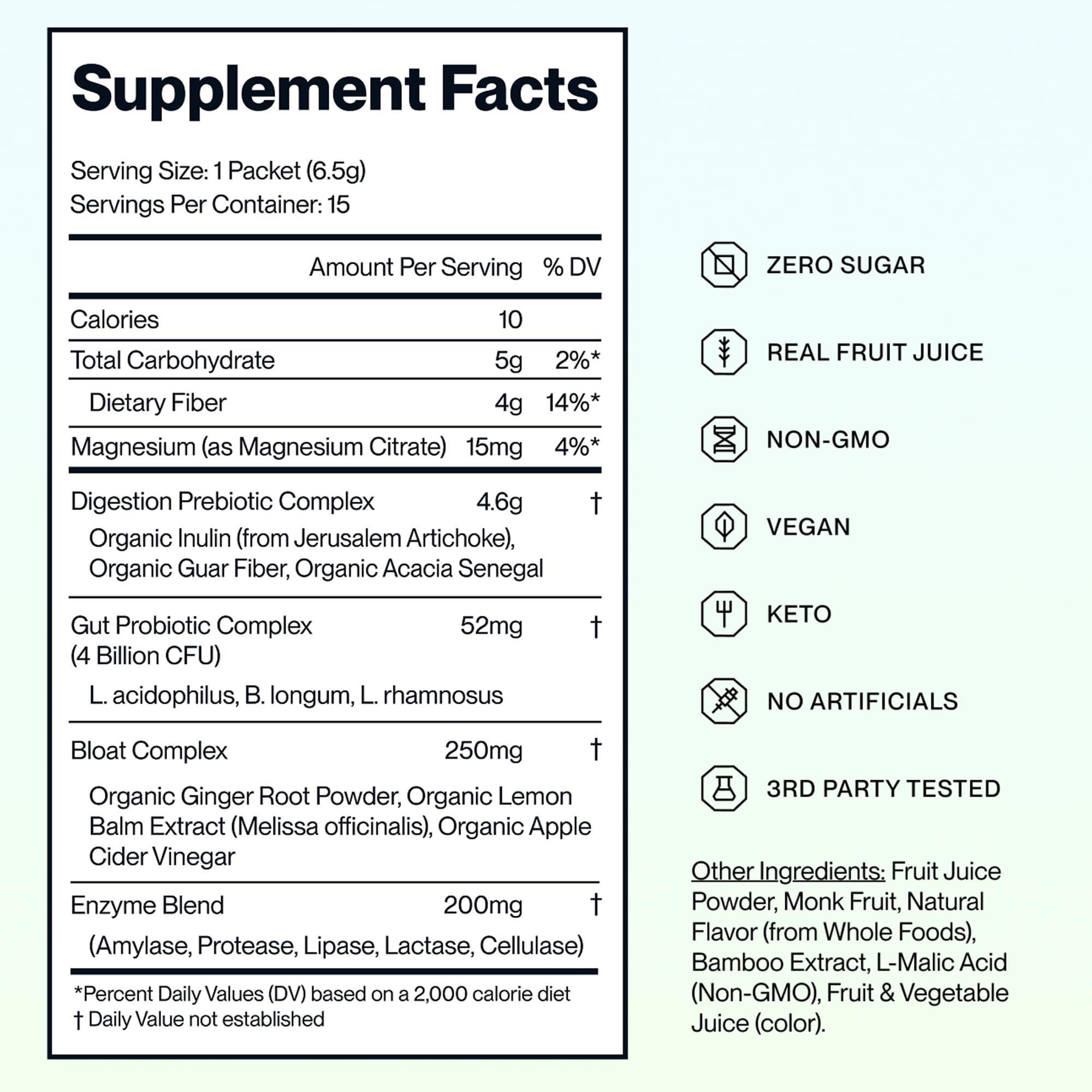 Feel Goods Strawberry Kiwi daily Support Powder stick pack in hand