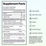 Feel Goods Tropical Mango daily Support Powder mixed in a glass of water
