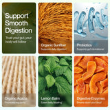 Feel Goods Tropical Mango daily Support Powder stick pack on a kitchen counter