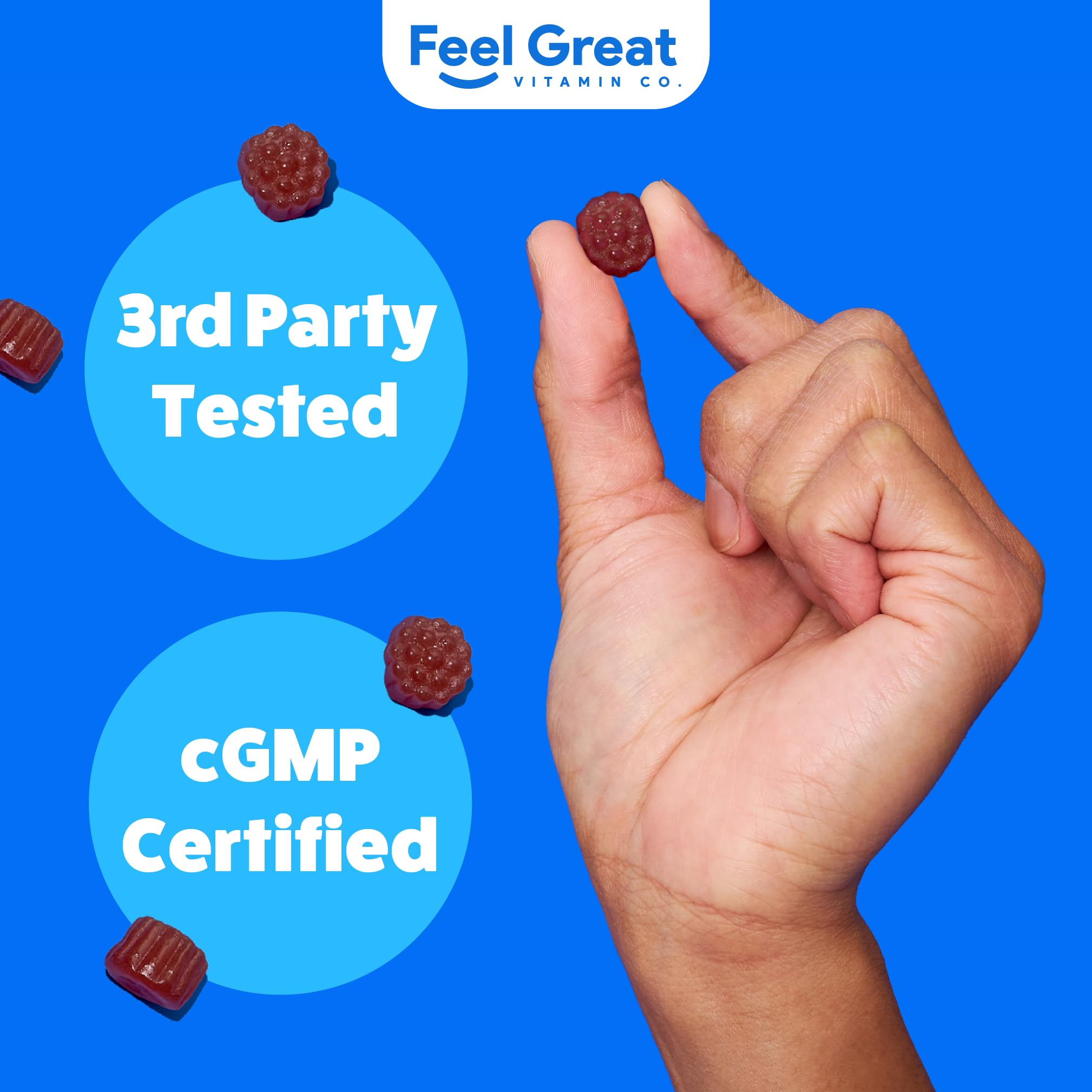 Feel Great 365 Elderberry Gummies for Kids with ingredients