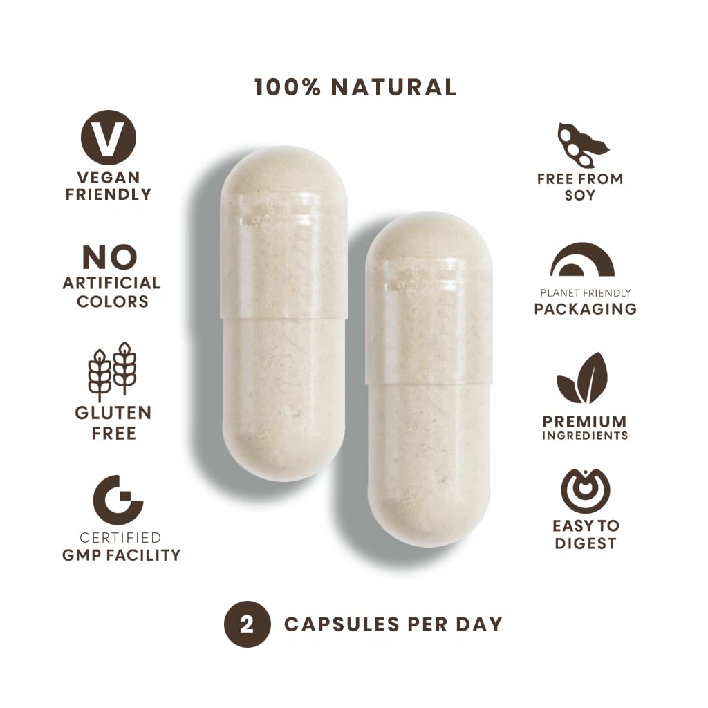 FeelGood Superfoods Bovine Colostrum Capsules with a glass of water