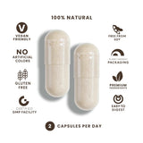 FeelGood Superfoods Bovine Colostrum Capsules with a glass of water