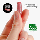 FeelGood Superfoods daily wellness Support Capsules bottle side view