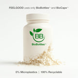 FeelGood Superfoods daily wellness Support Capsules lifestyle shot with fruits