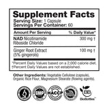 FeelGood Superfoods NAD+ Precursor Capsules on a wooden table