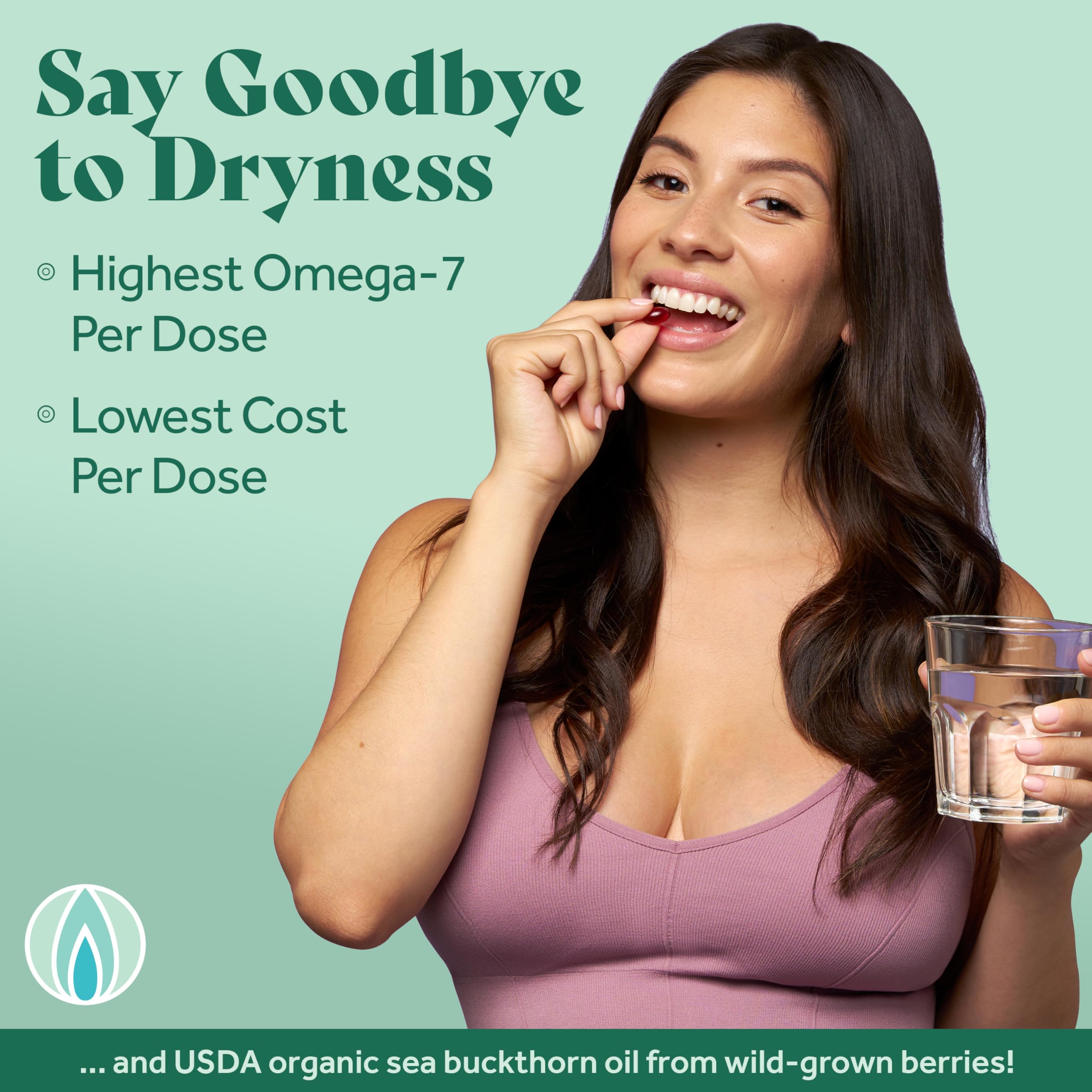Femininity Smooth as Silk Omega 7 Softgels with natural ingredients displayed