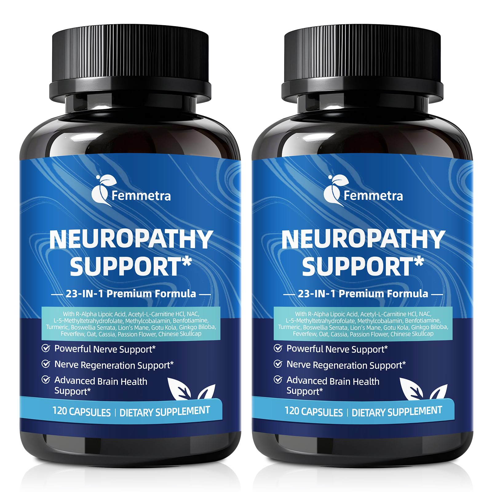 Femmetra 23-in-1 Neuropathy Support Formula bottle front view