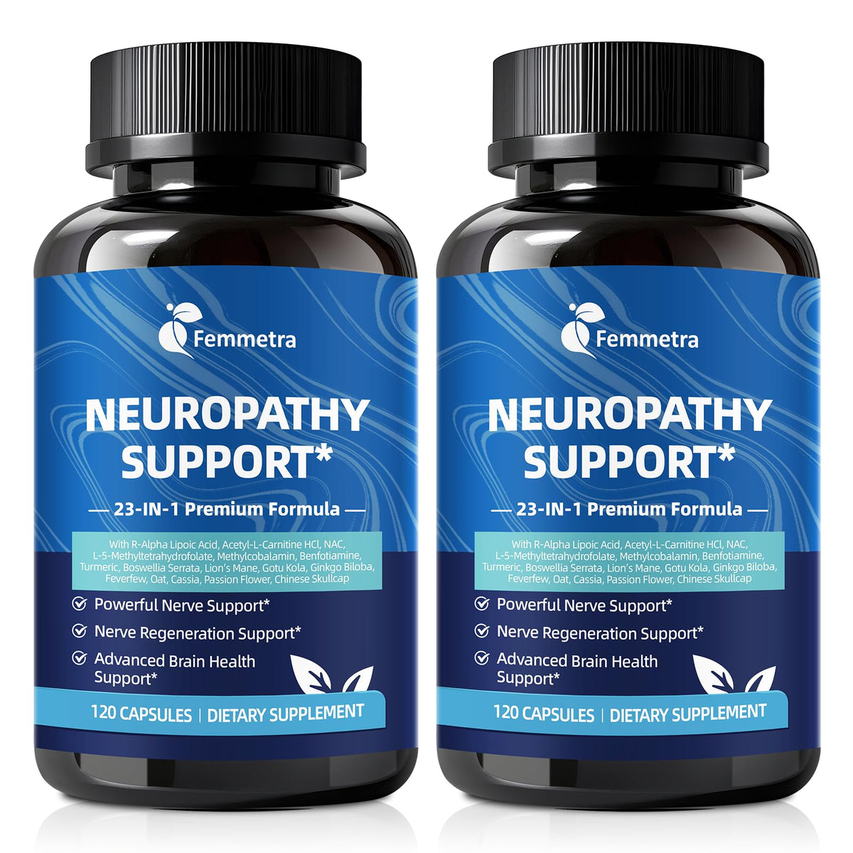 Femmetra 23-in-1 Neuropathy Support Formula bottle front view