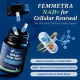 Femmetra Advanced NAD+ Energy Support Supplement 60 Capsules back view