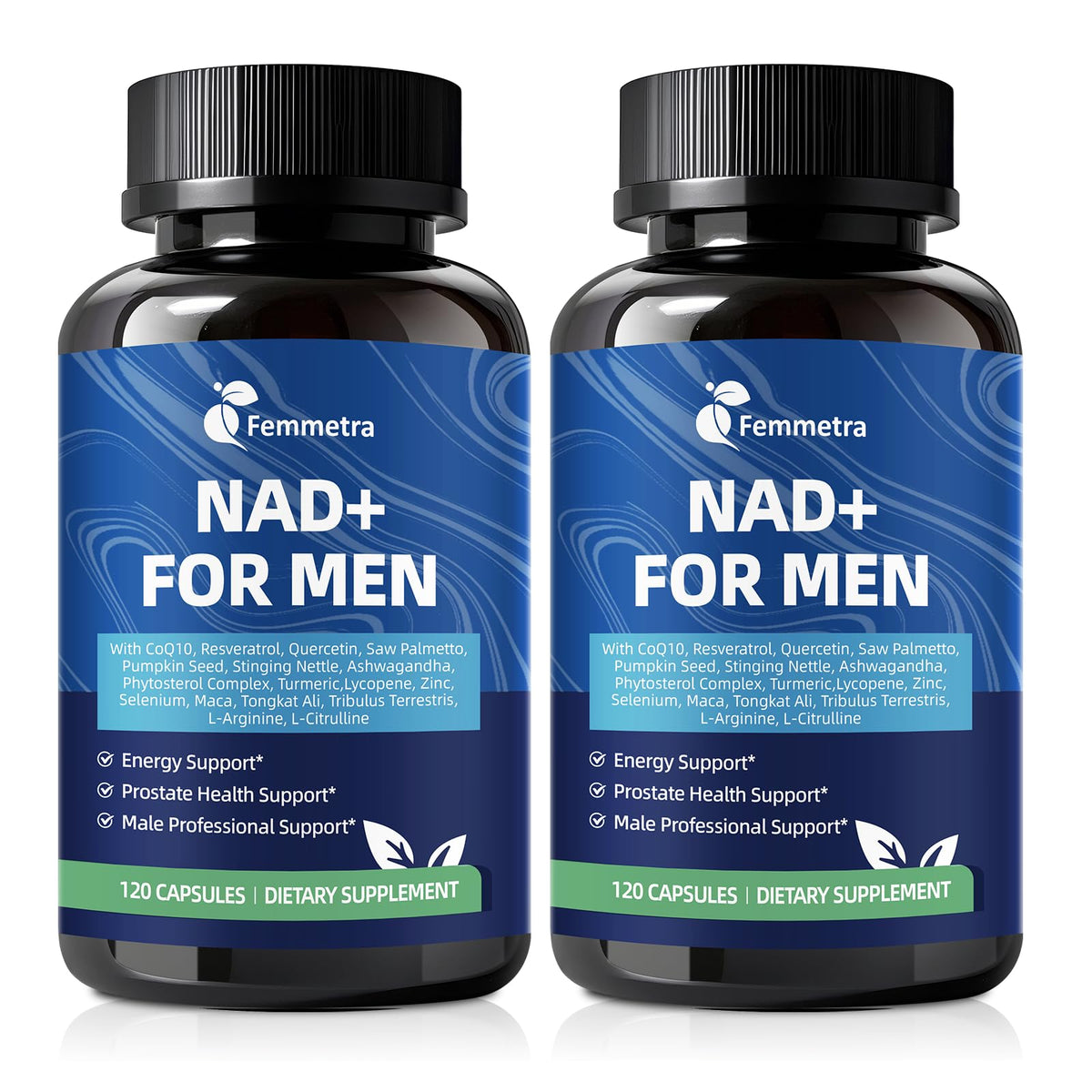 Femmetra Advanced NAD+ Energy Support Supplement 60 Capsules front view