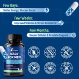 Femmetra Advanced NAD+ Energy Support Supplement 60 Capsules on a wooden table