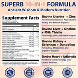 Femmetra Beef Organ Supplement capsules in a bottle