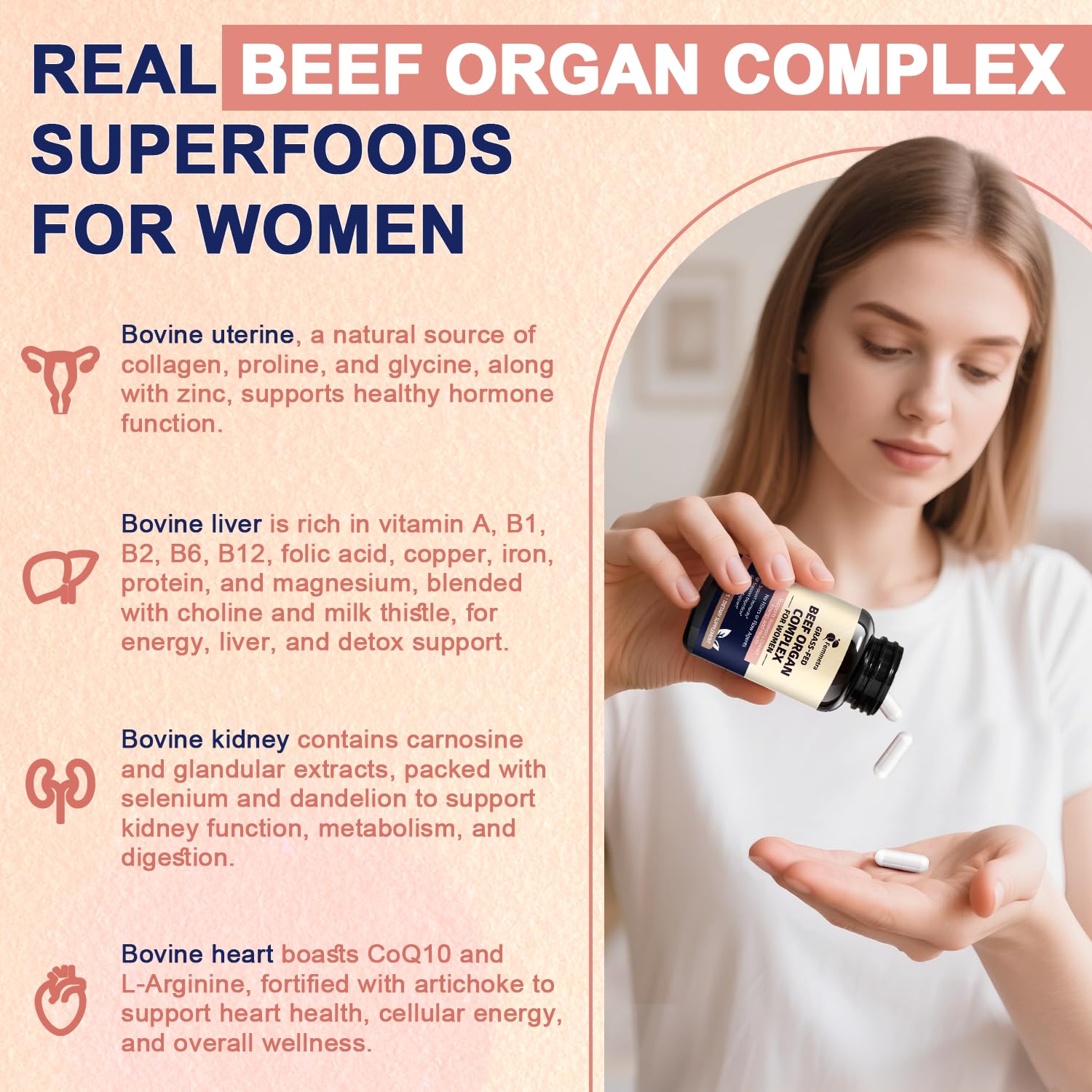 Femmetra Beef Organ Supplement packaging