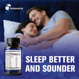 Femmetra Magnesium Complex capsules on a wooden table