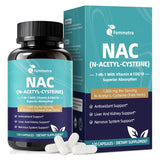 Femmetra N-Acetyl-L-Cysteine 1000mg capsules front view