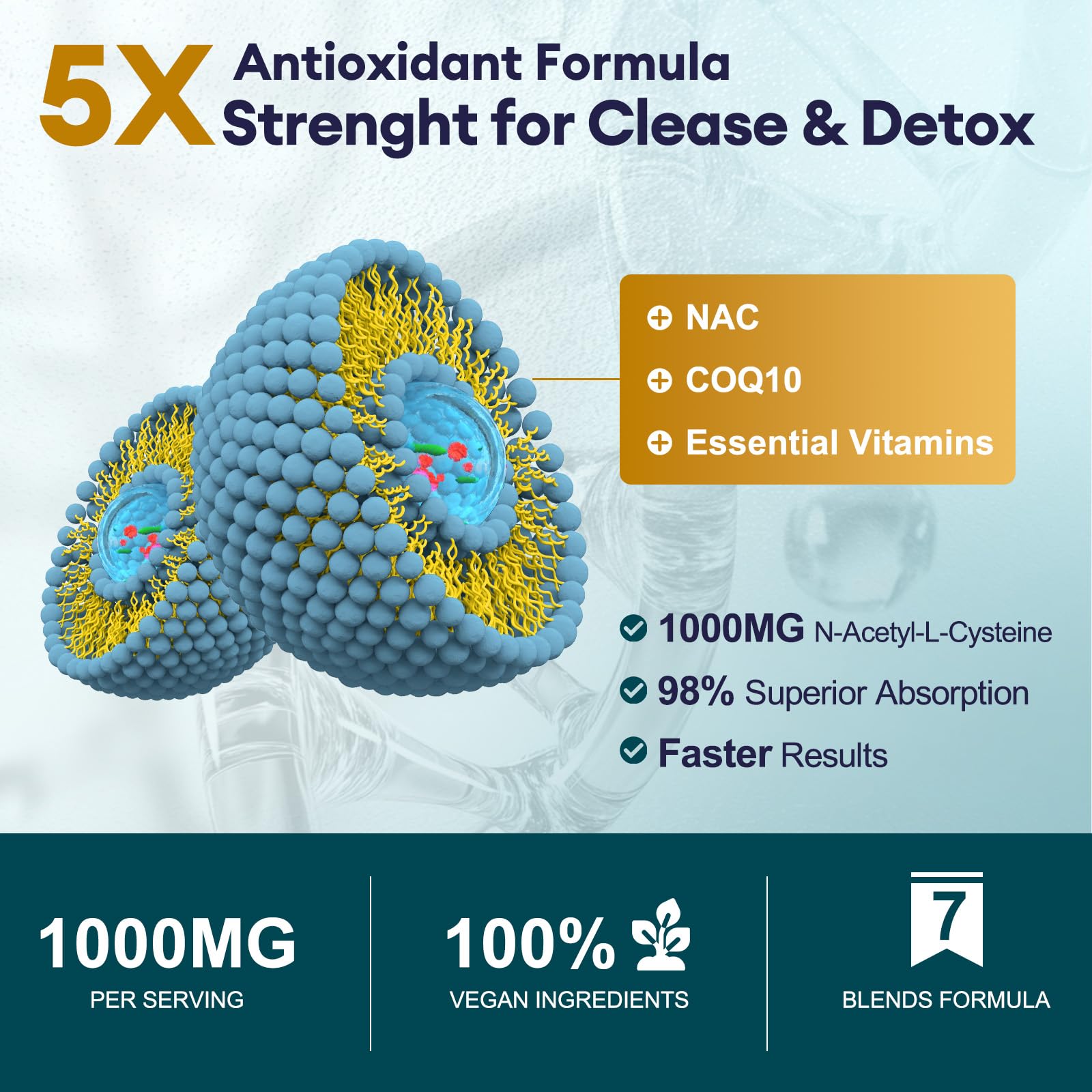 Femmetra N-Acetyl-L-Cysteine 1000mg capsules nutrition facts