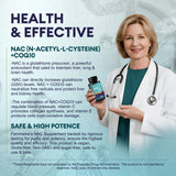 Femmetra N-Acetyl-L-Cysteine 1000mg capsules on a wooden table