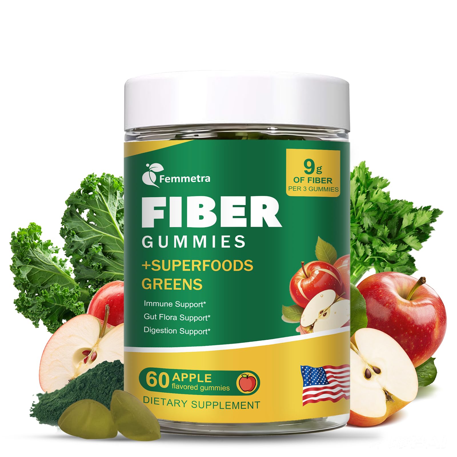 Femmetra Prebiotic Fiber Gummies bottle front view