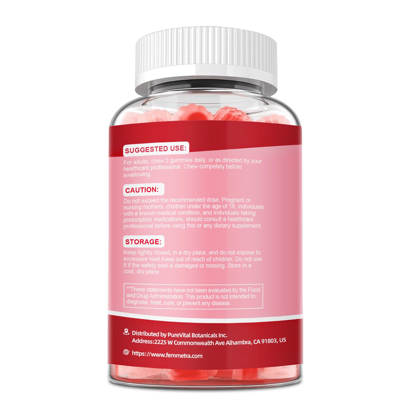Femmetra Probiotics for Women 200 Billion CFU Gummies on a kitchen counter