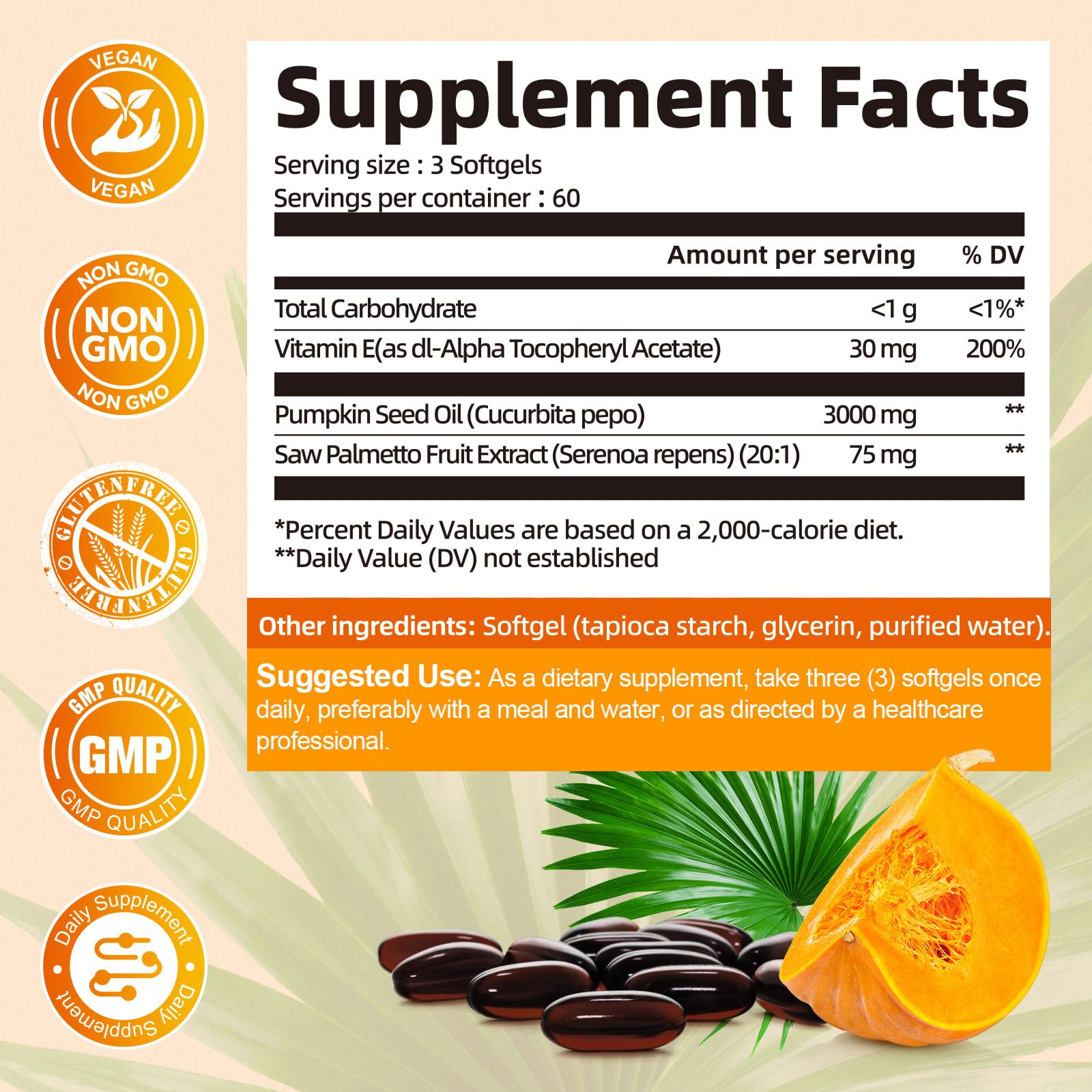Femmetra Pumpkin Seed Oil Softgels jar with label