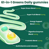 Femmetra Super Greens Gummies side view showing gummy texture