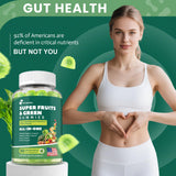Femmetra Super Greens Gummies with green apple flavour description
