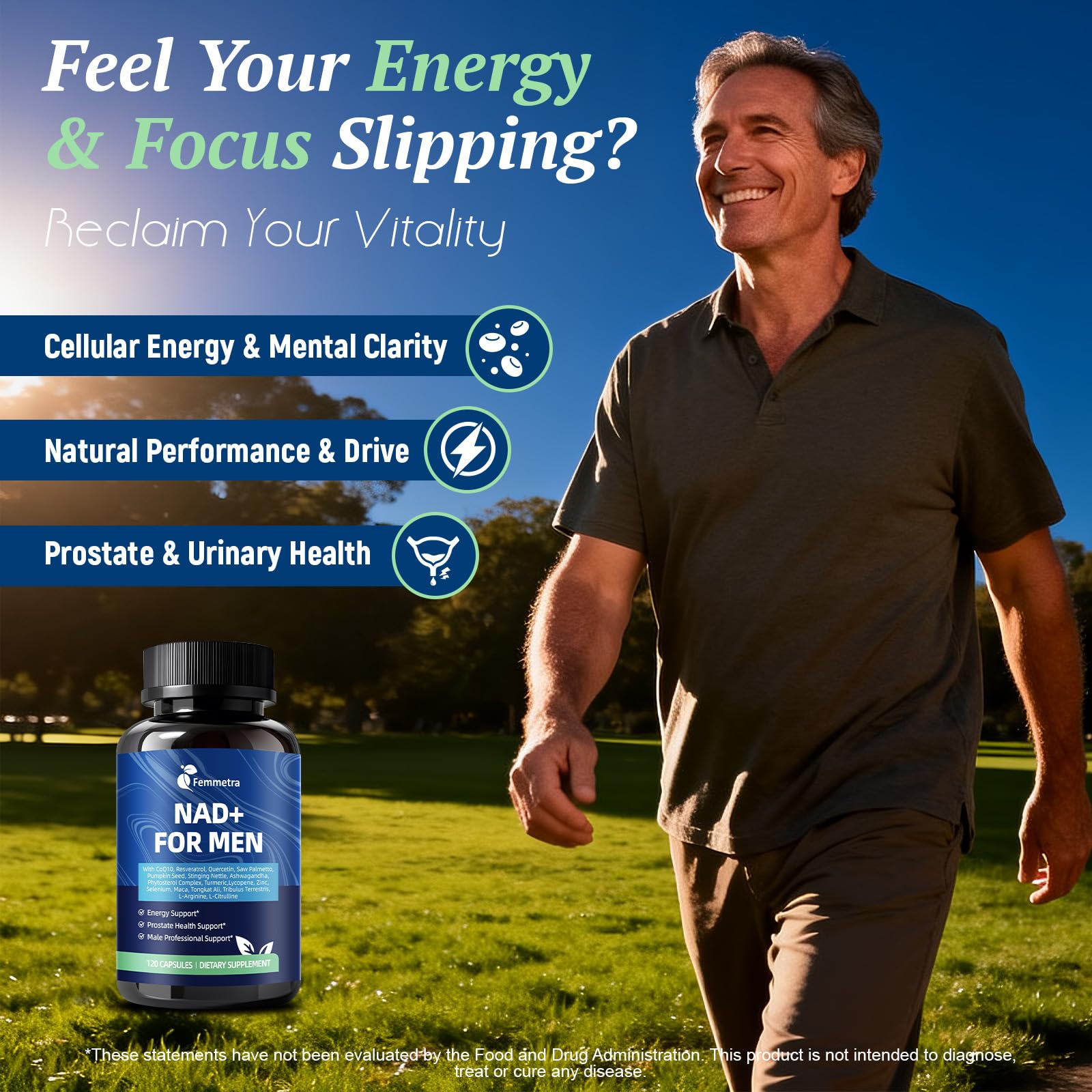Femmetra supplement capsule bottle with label