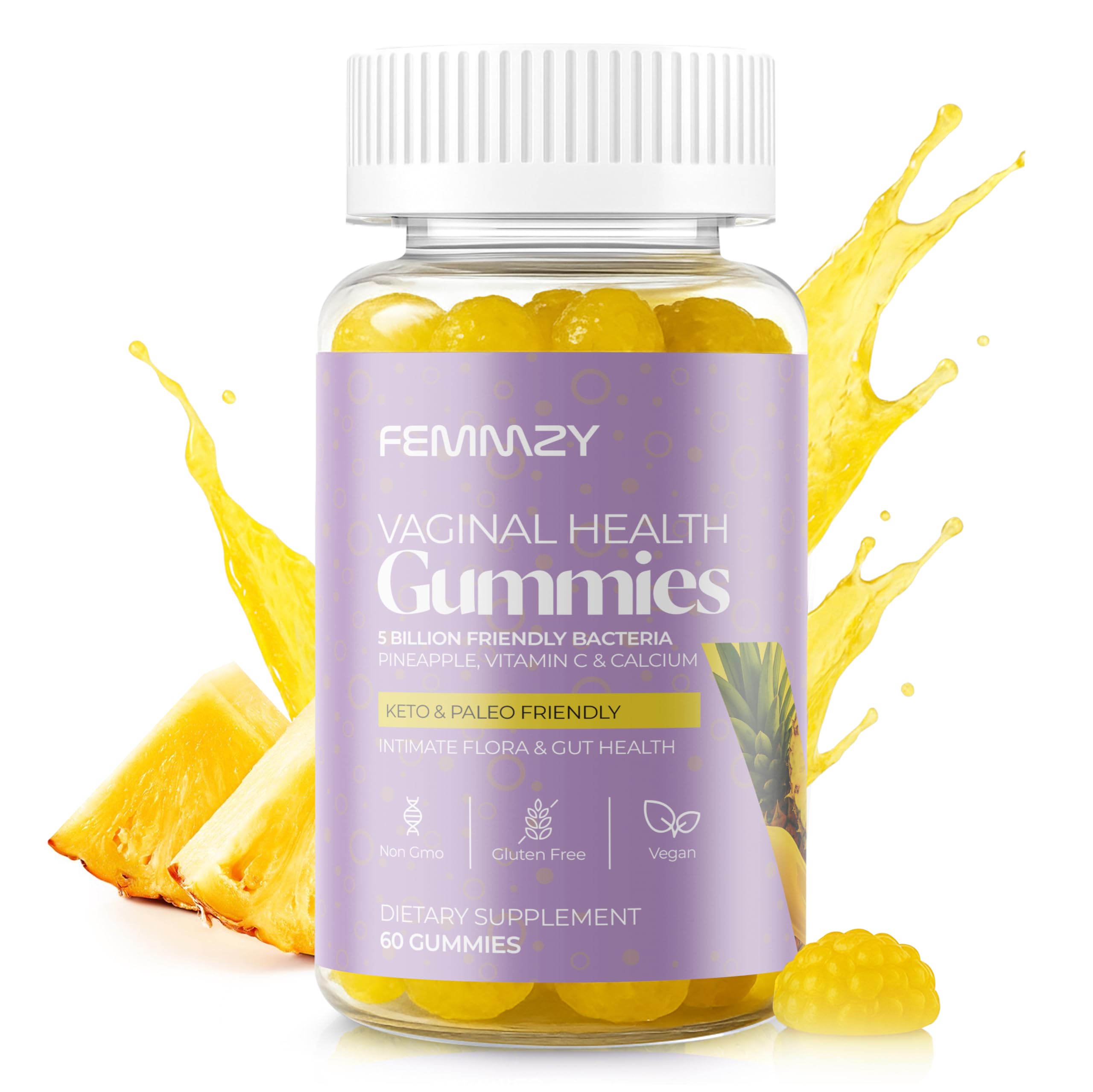 FEMMZY Probiotic Gummies 60 Count front view