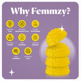 FEMMZY Probiotic Gummies with a glass of water