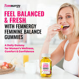 Femnergy Feminine Balance Gummies pineapple-flavoured gummies close-up