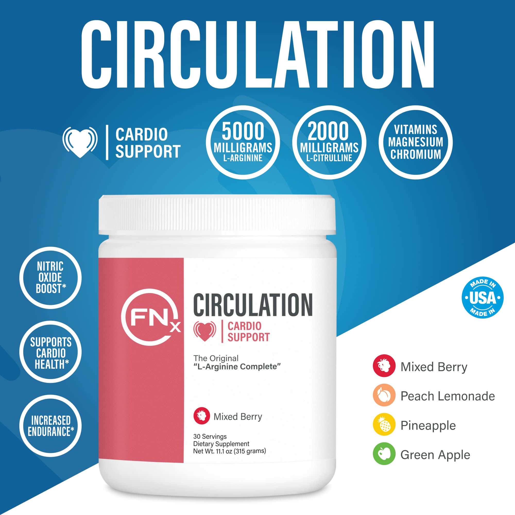 Fenix Nutrition L-Arginine Powder 5000mg nutritional information