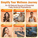 Fenolutra Pumpkin Seed Oil softgels arranged on a table