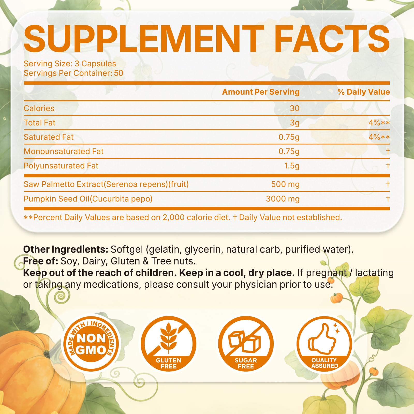 Fenolutra Pumpkin Seed Oil softgels on a wooden surface