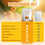 Fenolutra Pumpkin Seed Oil with Saw Palmetto softgels on a table