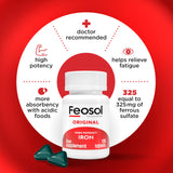 Feosol Original Iron Supplement bottle with dosage information