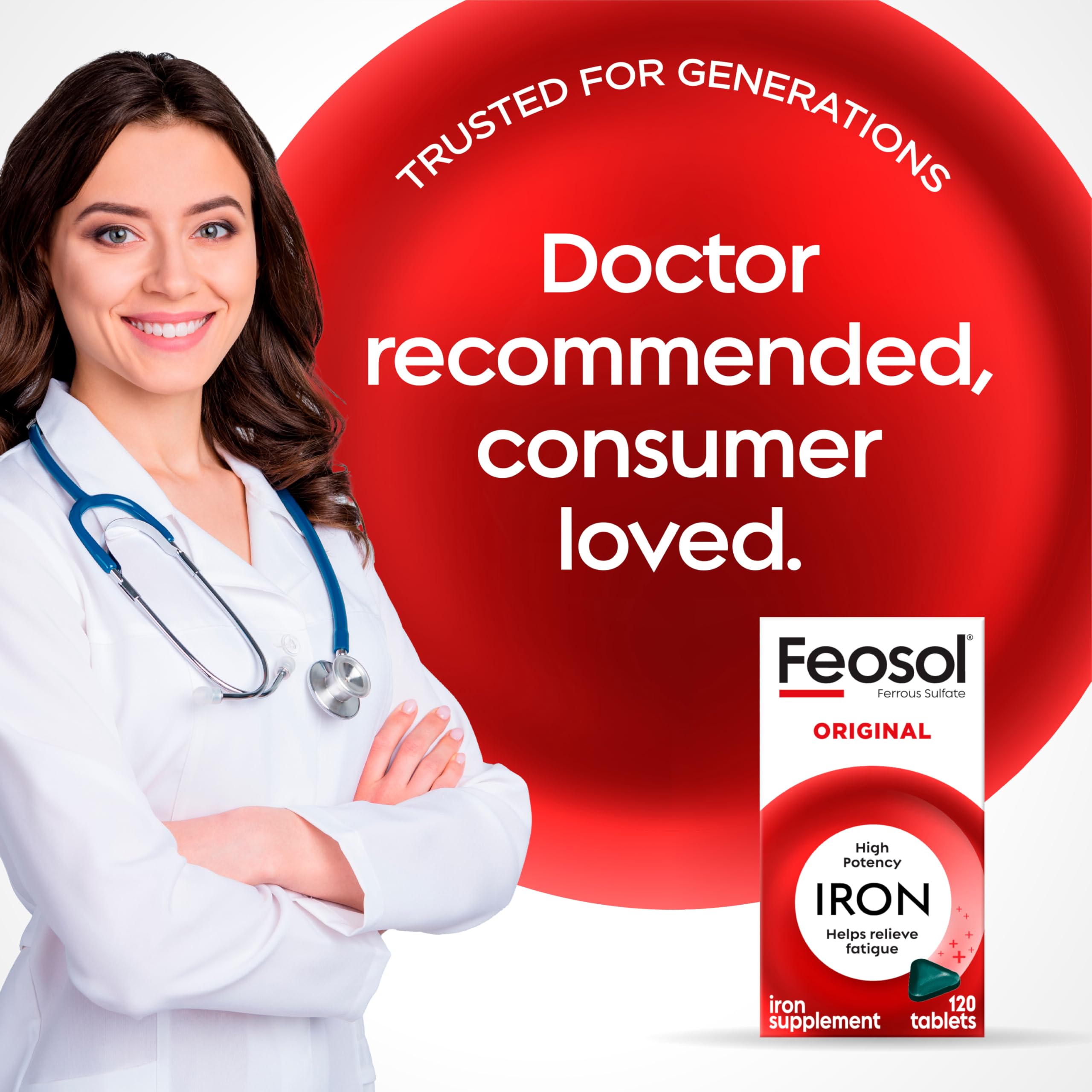 Feosol Original Iron Supplement side view of the bottle