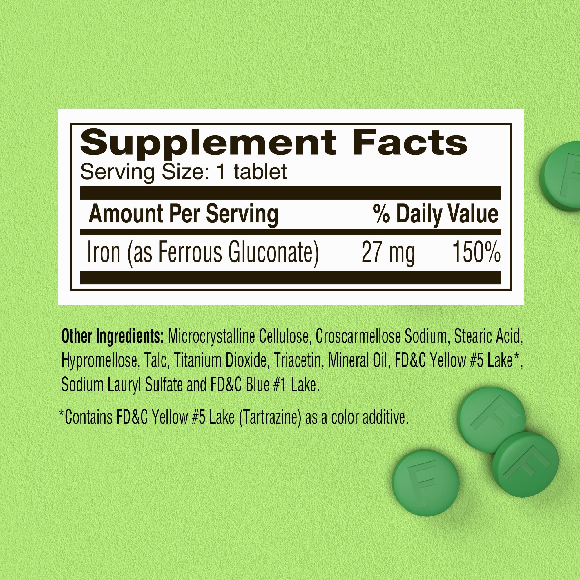Fergon High Potency Iron Supplement 132g on a wooden table