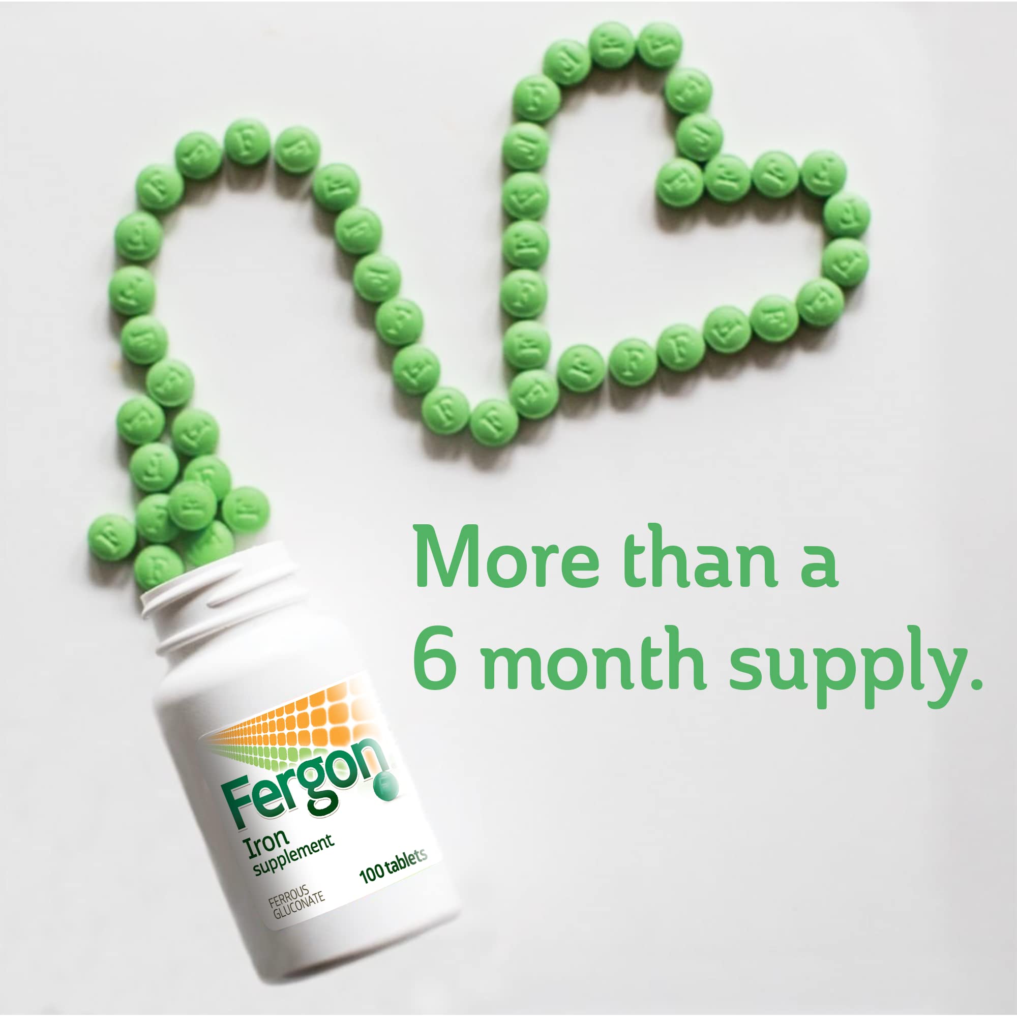 Fergon High Potency Iron Supplement 132g with capsules