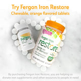 Fergon High Potency Iron Supplement 132g with lifestyle background