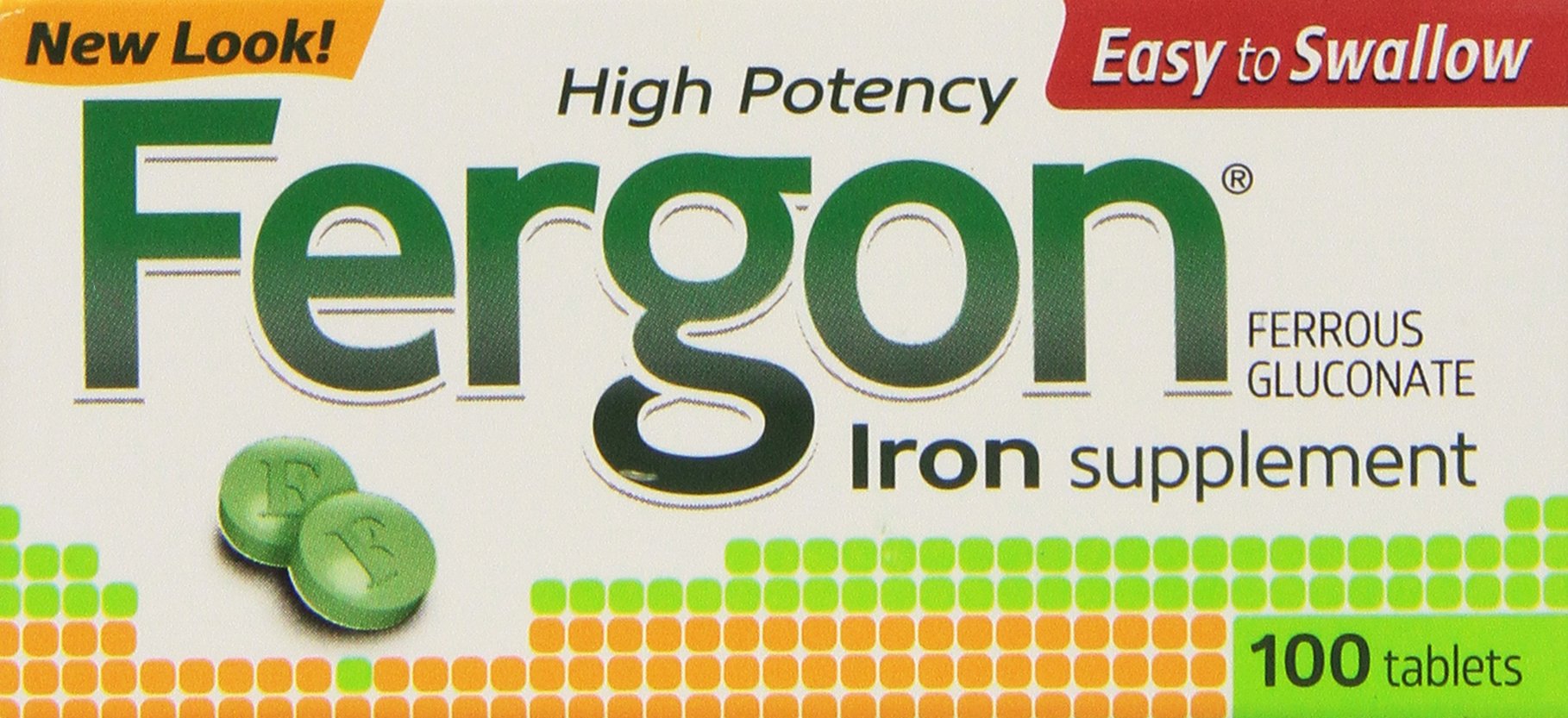 Fergon Iron Supplement 27mg front view with packaging