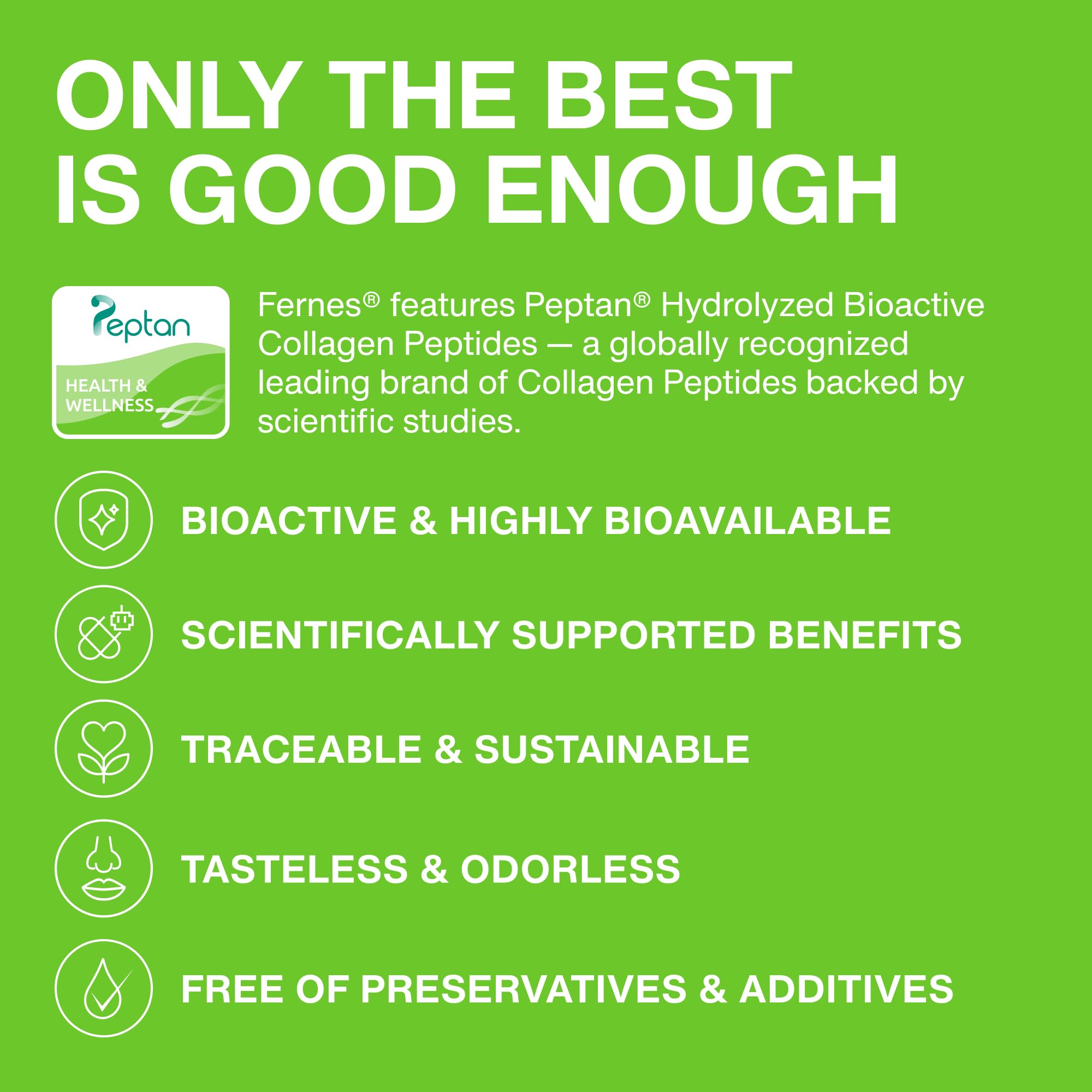 Fernes Collagen Peptides Powder in a smoothie