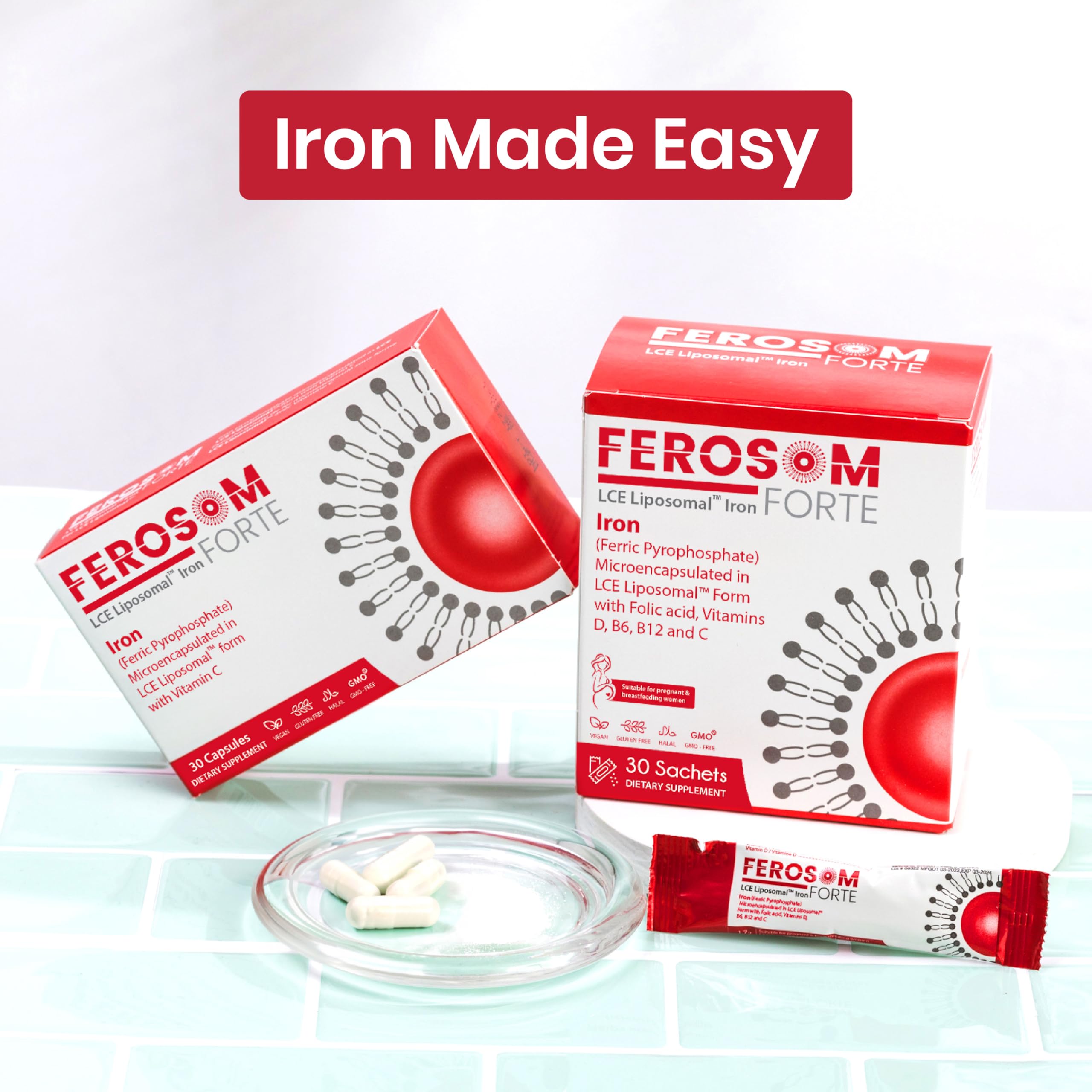 FEROSOM FORTE Iron Supplement LCE Liposomal ingredients list