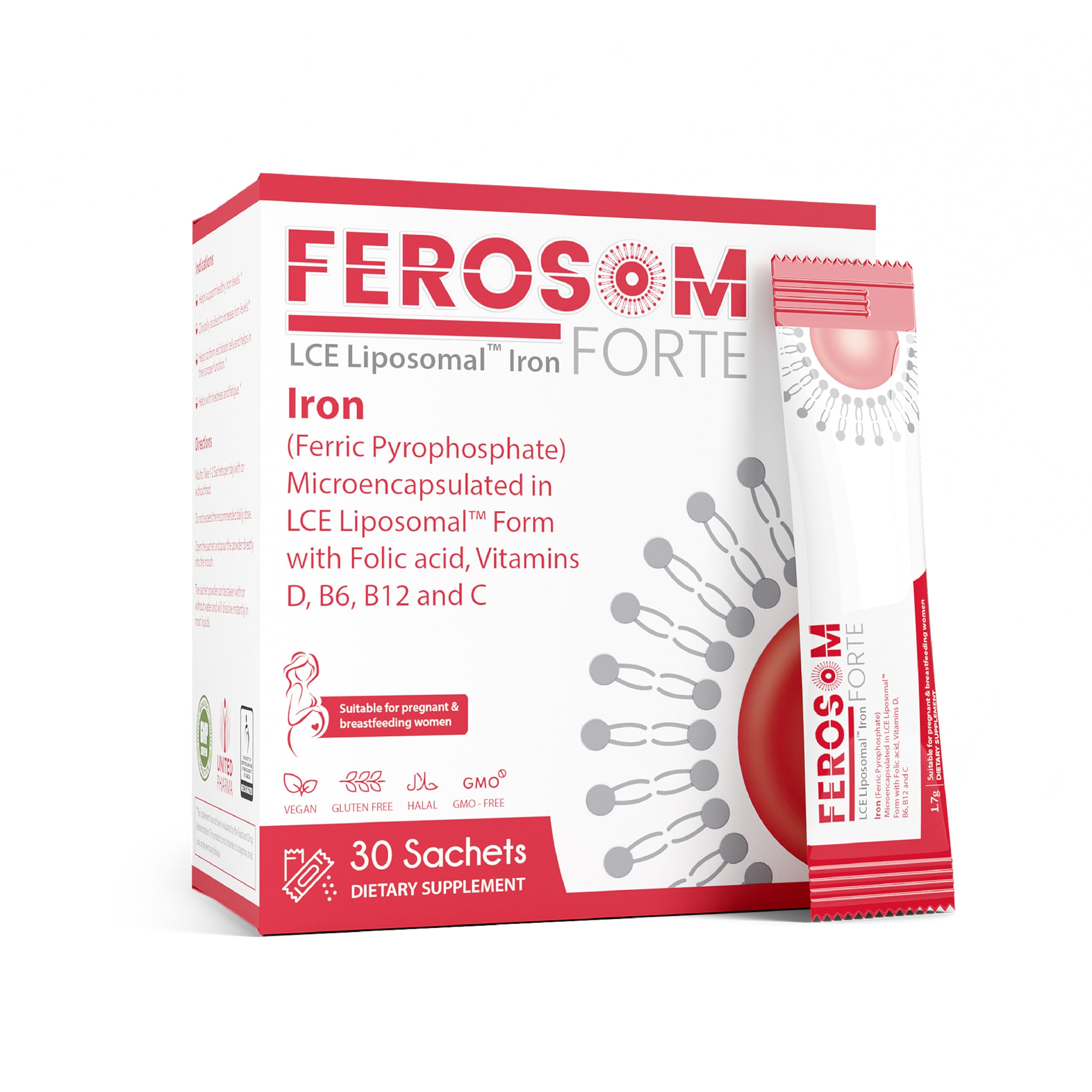 FEROSOM FORTE Liposomal Iron Capsules front view